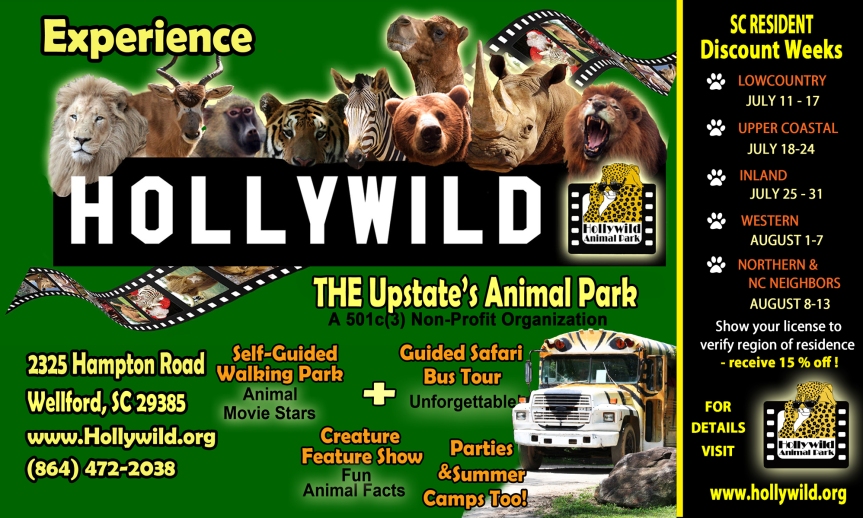 Hollywild Animal Park announces the launch of its In-State Tourism promotion program